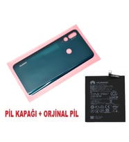 Tkgz Huawei Uyumlu Y9 Prime 2019 Arka Pil Batarya Kapağı + PİL YEŞİL