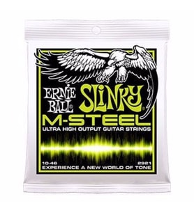 Ernie Ball P02921 M-Steel Regular Slinky 0.10 - 0.46 Elektro Gitar Teli