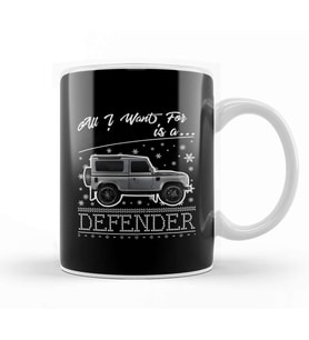 All I Want For Christmas Is A Defender Kupa Bardak Porselen
