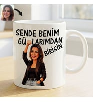 BK Gift Kişiye Özel Sende Benim Günahlarımdan Birisin Karikatürlü Beyaz Kupa Bardak -1, Arkadaşa Hediye, Eğlenceli Hediye