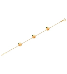 Diamond Line-Gülaylar 14 Ayar Sarı Altın Bileklik