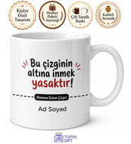 İsme Özel Minimum Dolum Çizgisi Yazılı Komik Kupa Bardak Hediye