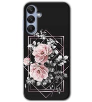 Galaxy A25 Kılıf HD Desen Baskılı Kılıf - Retro Çiçek 1
