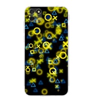 PrintiFy Huawei Y5P Uyumlu Kamera Korumalı Semboller Tasarımlı Şeffaf Silikon Kılıf