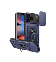 Apple İphone 17 Pro Max Pars Lens Yüzüklü Silikon - Lacivert