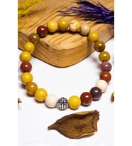 Sertifikalı Aaa+ Kalite Monkey Jasper Taşı Bileklik - Gümüş Aparatlı (Çok Renkli)