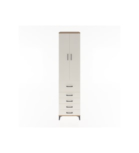 Hyperion Dolap 4 Raflı 5 Çekmeceli 2 Kapaklı 60x44x243 Çam-Aytaşı