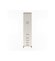 Hyperion Dolap 4 Raflı 5 Çekmeceli 2 Kapaklı 60x44x243 Çam-Aytaşı