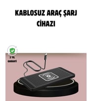 Manyetik Kablosuz Araç Şarj Cihazı – Hızlı Şarj Kaymaz Taban Güvenli Kullanım