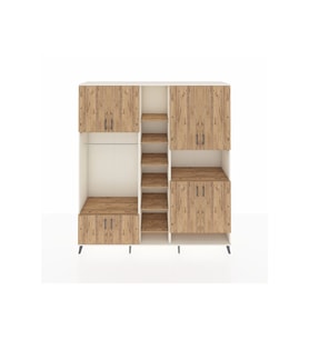 Hyperion Dolap 18 Raflı 8 Kapaklı Tek Askılı 220x44x243 Aytaşı-Çam/Çam