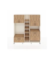 Hyperion Dolap 18 Raflı 8 Kapaklı Tek Askılı 220x44x243 Aytaşı-Çam/Çam