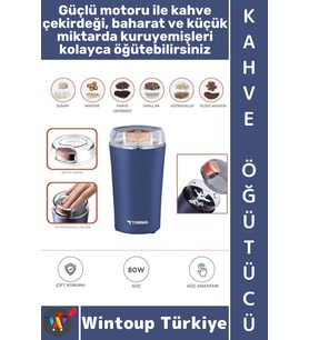 #KahveÖğütücü Kompakt Küçük Kuruyemiş Karabiber Aşırı Isınma Korumalı Paslanmaz Çelik Şık Güçlü Moto