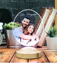 Sevgiliye Fotoğraflı Hediye LED Lamba, Kişiye Özel Yıldönümü Resimli Hediye