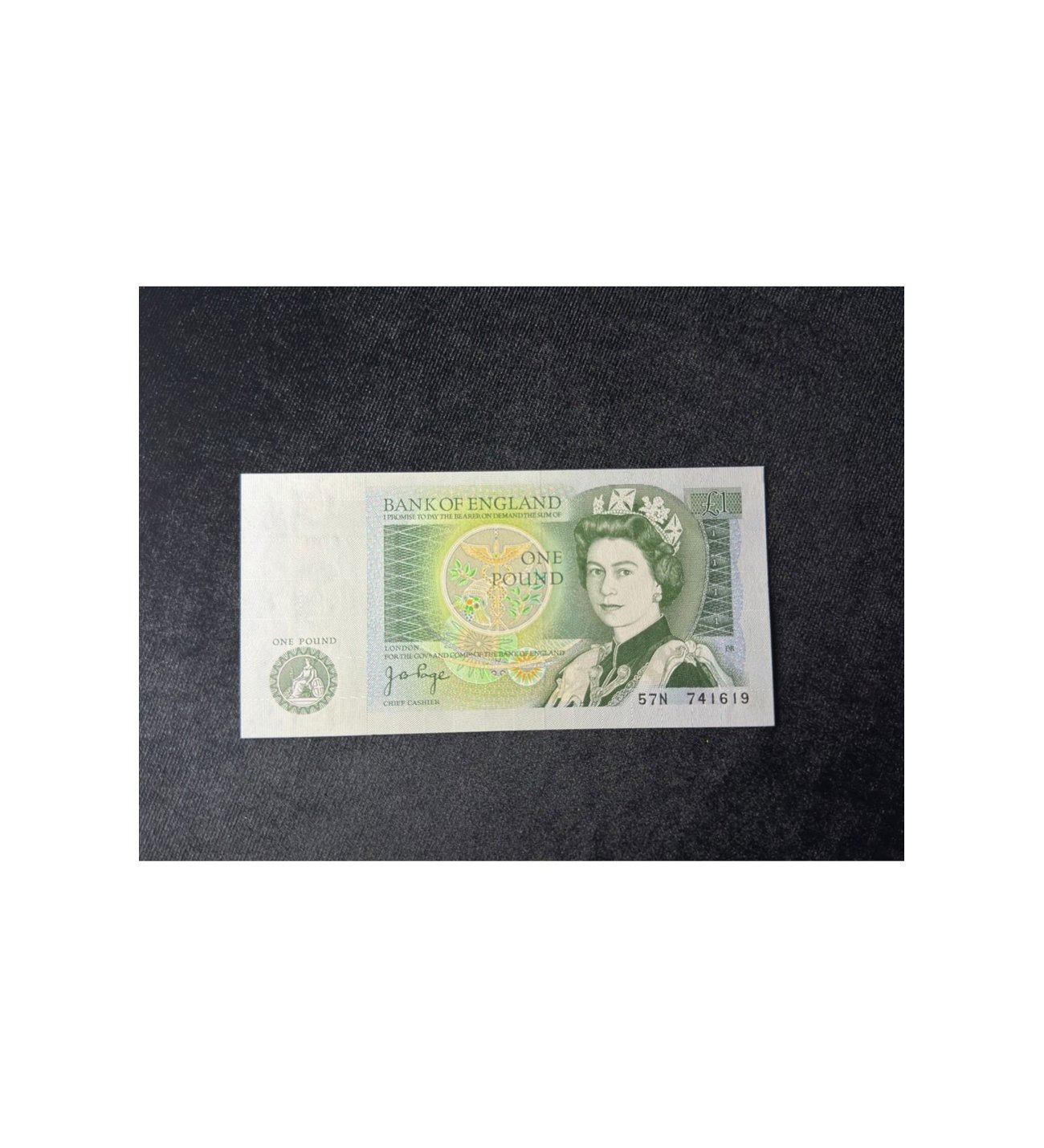 İngiltere (Great Britain), 1 Pound (1978-80) SERİ NO 57N 741619 P