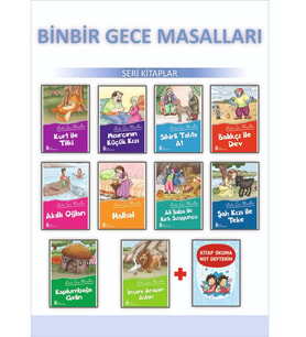 1.Sınıflar İçin Binbir Gece Masalları + Kitap Okuma Not Defteri (Beyaz)