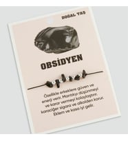 Obsidyen Doğaltaşlı İp Bileklik