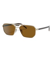 Prada SPR58Y ZVN5Y1 57 Polarize Erkek Güneş Gözlüğü (Gold)