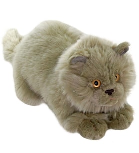 Animals Of The World Yatan Gri Kedi Peluş Oyuncak 26 cm