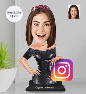 Kişiye Özel İnternet Kadın Ahşap Eco Biblo -1