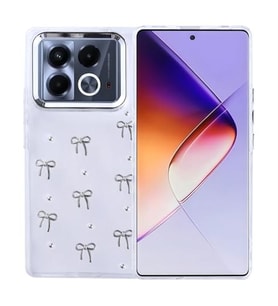 Coverzone ?nfinix Note 40 Pro ile uyumlu K?l?f Airbag K�?eli 2mm Kamera �?k?nt? Korumal? Simli ?effaf Bask?l? Z-Kutup Kapak Fiyonk