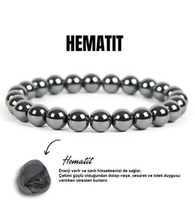 Alnis Atelier Hematit Doğal Taş Bileklik