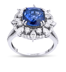 5.65 Karat Safir Pırlanta Yüzük