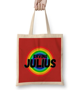 Julius Erving - Basketball gifts Vintage Retro Rainbow Quotes For BOYS AND Ddad Bez Çanta Uzun Saplı