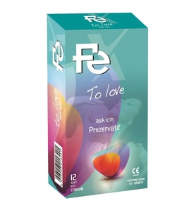 Fe To Love Aşk için İnce Prezervatif 12'li