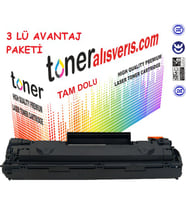 Paintter Hp Q 2612A 3Lü Paket- 1010, 1012İ, 1015, 1018, 1020, 1022 Muadil Toner (Siyah)