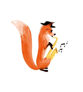 Jazzy Fox Tablo Ahşap Poster Dekoratif