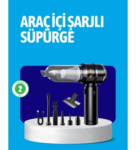 HEPA Filtreli Sessiz Çalışan Kablosuz Şarjlı Mini Süpürge