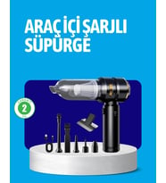 HEPA Filtreli Sessiz Çalışan Kablosuz Şarjlı Mini Süpürge