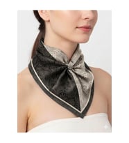Tarzını Seç Siyah Royal Fular / Bandana / Aksesuar 48x48 cm