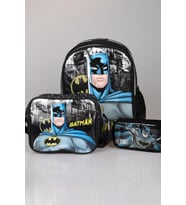 YENİ SEZON LİSANSLI BATMAN TEK BÖLMELİ KÜÇÜK BOY ANAOKUL,BESLENME VE KALEM ÇANTASI OKUL SETİ