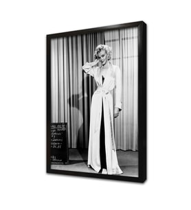 Siyah Beyaz Marilyn Monroe Çerçeveli Cam Tablo