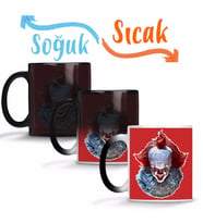Pennywise Simplified Colors Version Sihirli Kupa Bardak Porselen