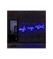 Wash Ringe Repeat Yazılı Neon Tabela