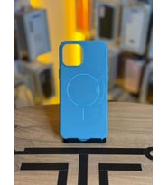 iPhone 12 Pro Max Uyumlu İçi Kadife Magsafe Destekli Premium Silikon Kılıf (Turkuaz)