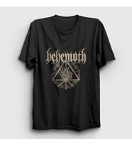 Presmono Unisex Siyah Fire Behemoth T-Shirt 16720tt