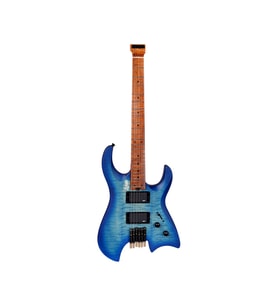 LUXARS S-G63-6 SBL HEADLESS ELEKTRO GİTAR SATIN BLUE + GIGBAG