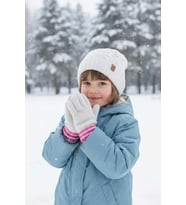 Gorson Beden Kız Çocuk Krem Eldiven 7-12 Yaş