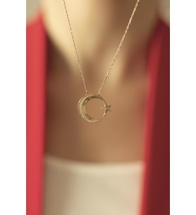 Ay Yıldız Kolye - Rose KL-0700