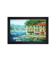 Manzara Temalı Kanvas Tablo 50 x 70 cm Siyah Çerçeve