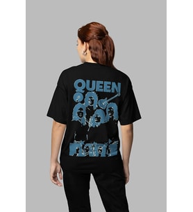 Queen Müzik Grubu Baskılı Unisex Oversize Tişört