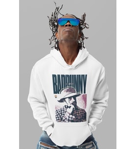Badbunny Rapper Baskılı Unisex Oversize Şarkıcı Hoodie