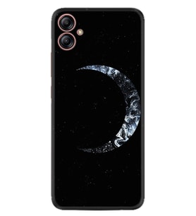 Samsung Galaxy A05 Kılıf Silikon Desen Özel Seri Yalnız Ay 1744