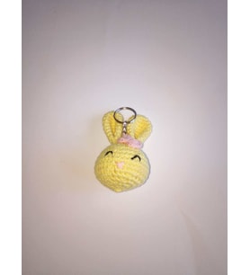 Maskot Tavşan Amigurumi Organik Anahtarlık Oyuncak