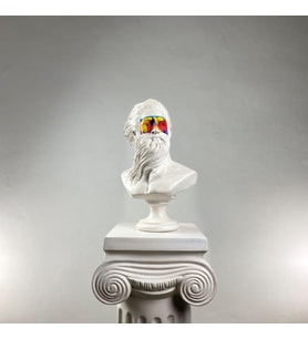 Poseidon 'Art Mask' Dekoratif Heykel, Pop Art Roma Yunan Heykelleri