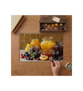 Çeşit Çeşit Reçeller Tasarımı 240 parça Ahşap Puzzle Ahşap Kutuda MP06749