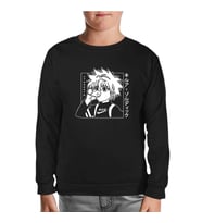 Hunter X Hunter - Killua Zoldyck Siyah Çocuk Sweatshirt